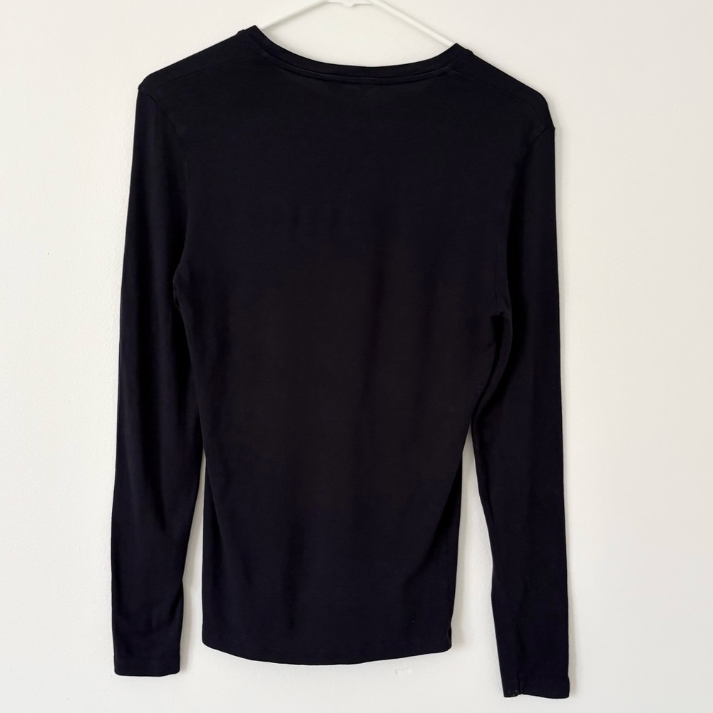 Sofia + Saint Navy Austen Crew Neck Long Sleeve Tee Size Small - Picture 7 of 8